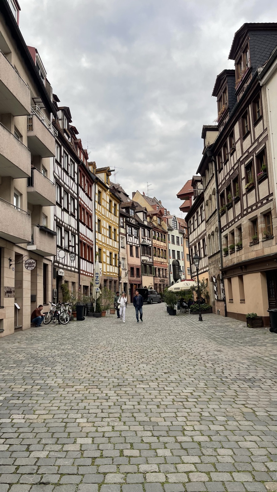 A cobbled medieval street